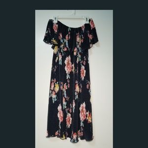 Floral off-the-shoulder dress